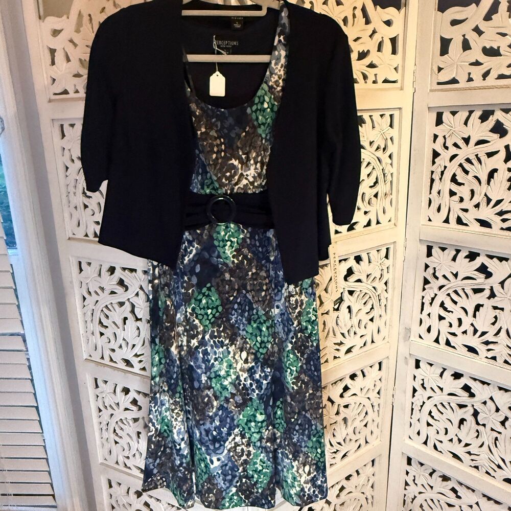 Perceptions New York Dress with Dark Blue Jacket New with Tags size Small